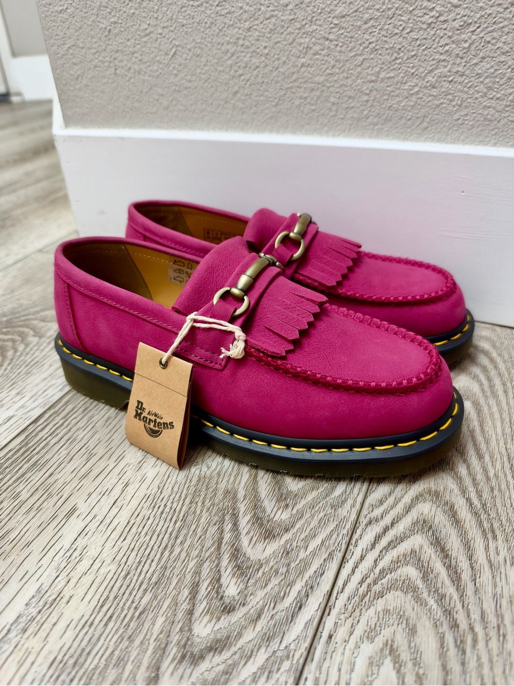 New Dr Martens Adrian Snaffle Milled Nubuck Loafers Suede Leather